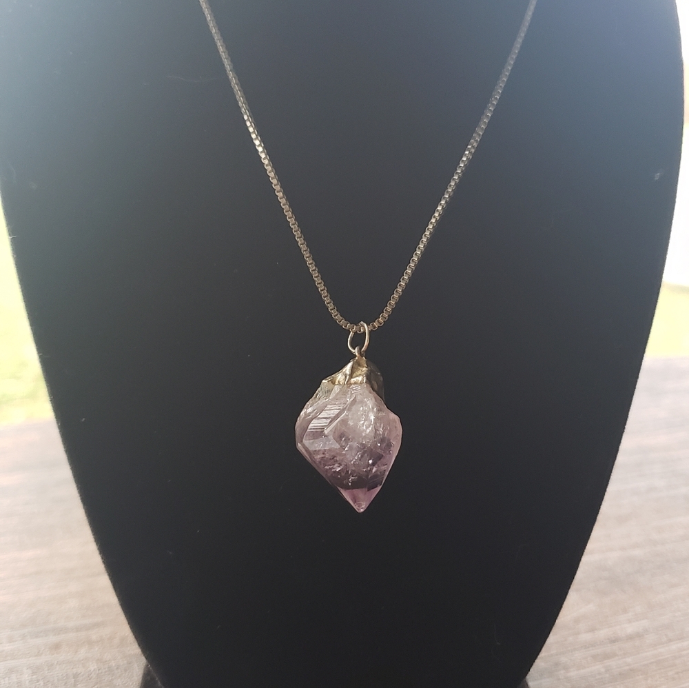 Natural amethyst necklace - Picture 3 of 5
